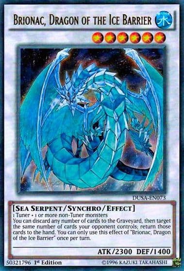 Brionac Dragon of the Ice Barrier Duelist Saga Yu-Gi-Oh! card