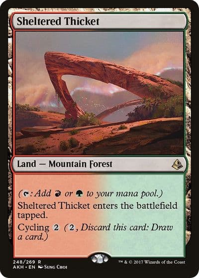 Sheltered Thicket Amonkhet Magic card