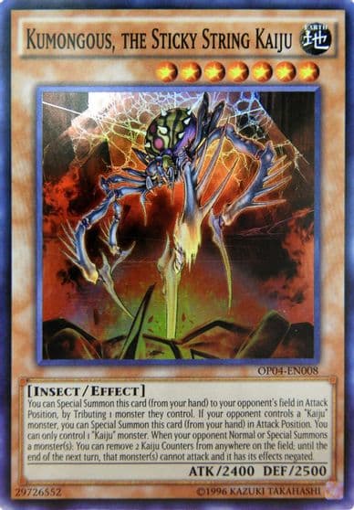 Kumongous the Sticky String Kaiju OTS Tournament Pack 4 Yu-Gi-Oh! card