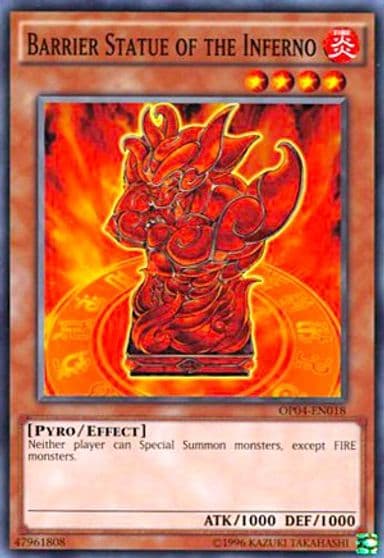 Barrier Statue of the Inferno OTS Tournament Pack 4 Yu-Gi-Oh! card