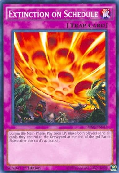Extinction on Schedule Structure Deck: Dinosmasher's Fury Yu-Gi-Oh! card