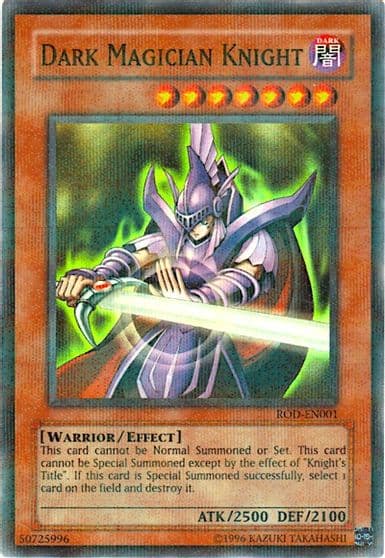 Dark Magician Knight Reshef of Destruction Super Rare Yu-Gi-Oh! Video Game Promotional Cards Yu-Gi-Oh! card