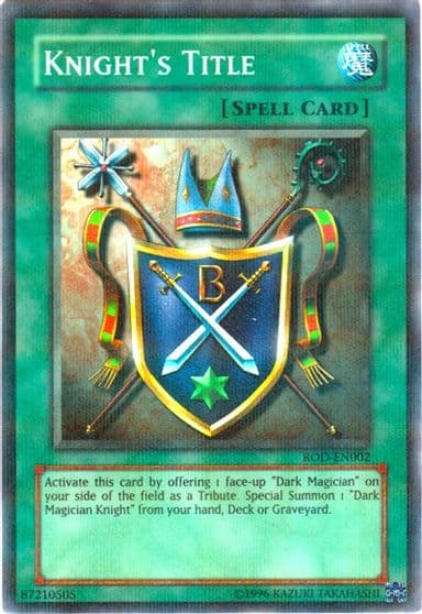 Knights Title Reshef of Destruction Super Rare Yu-Gi-Oh! Video Game Promotional Cards Yu-Gi-Oh! card