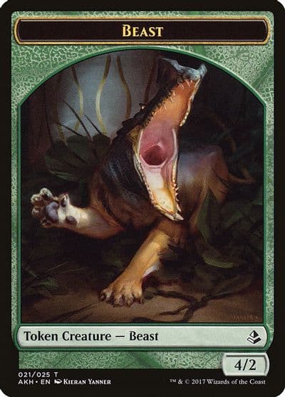Beast Token Amonkhet Magic card