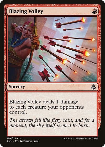 Blazing Volley Amonkhet Magic card