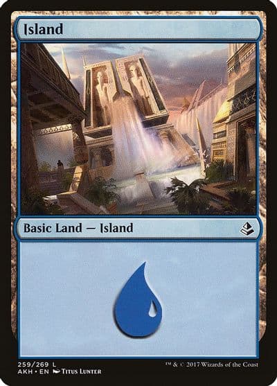 Island 259 Amonkhet Magic card
