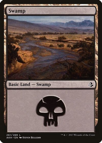 Swamp 261 Amonkhet Magic card