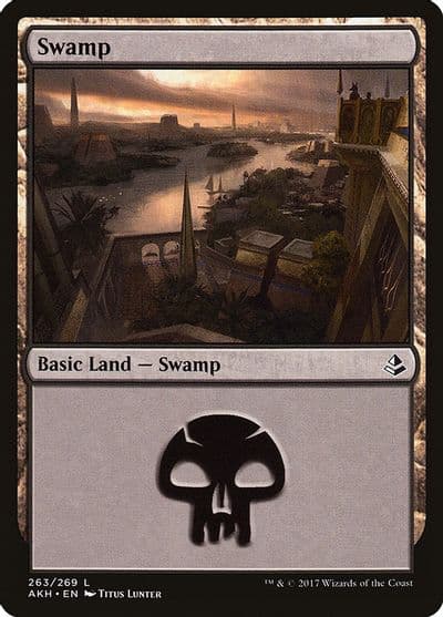 Swamp 263 Amonkhet Magic card