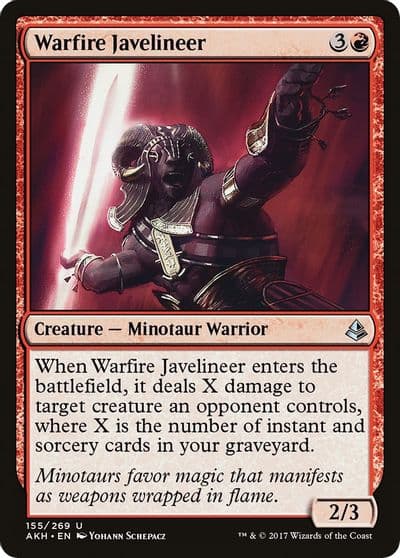 Warfire Javelineer Amonkhet Magic card