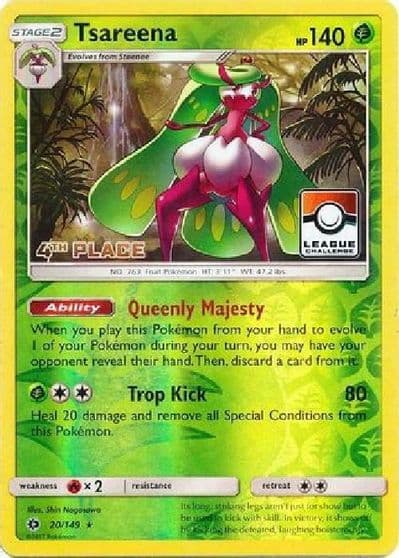 Tsareena (League Challenge) [4th Place] League & Championship Cards Pokemon card