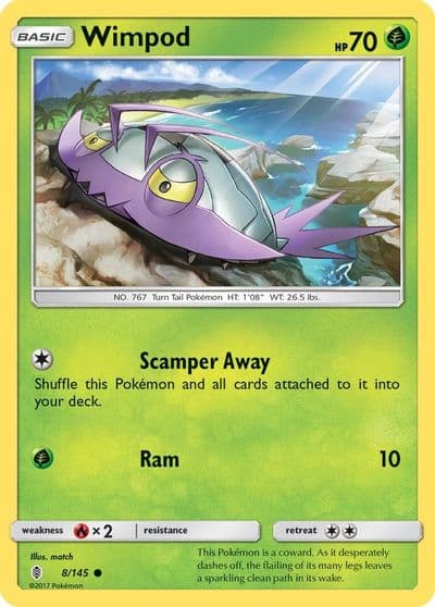 Wimpod SM - Guardians Rising Pokemon card