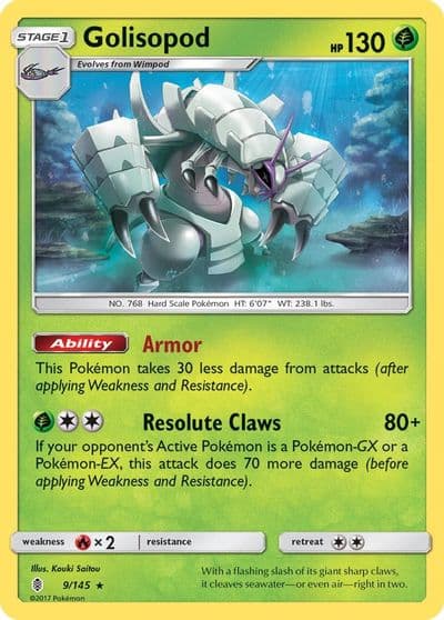 Golisopod SM - Guardians Rising Pokemon card
