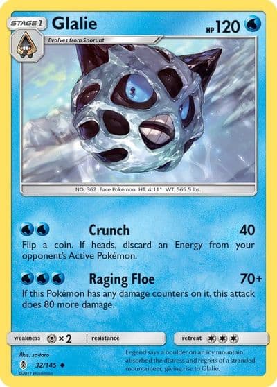 Glalie SM - Guardians Rising Pokemon card