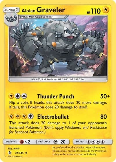 Alolan Graveler SM - Guardians Rising Pokemon card