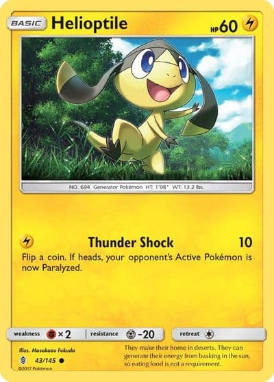 Helioptile SM - Guardians Rising Pokemon card