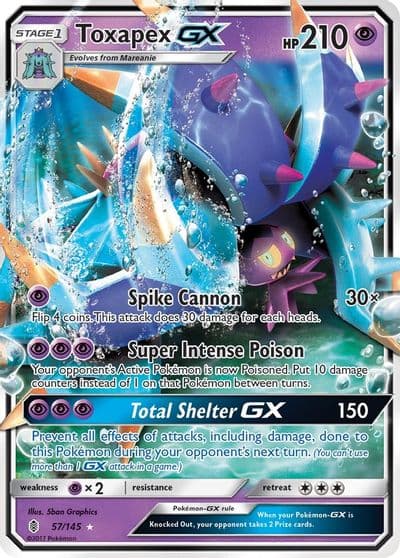 Toxapex GX SM - Guardians Rising Pokemon card