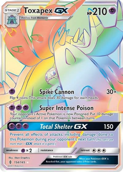 Toxapex GX (Secret) SM - Guardians Rising Pokemon card