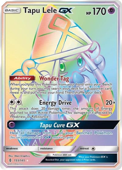 Tapu Lele GX (Secret) SM - Guardians Rising Pokemon card