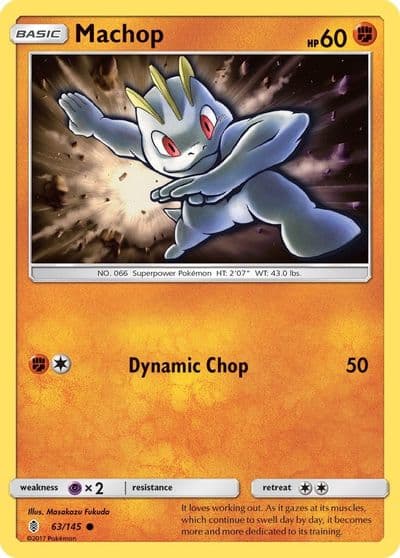 Machop (63) SM - Guardians Rising Pokemon card