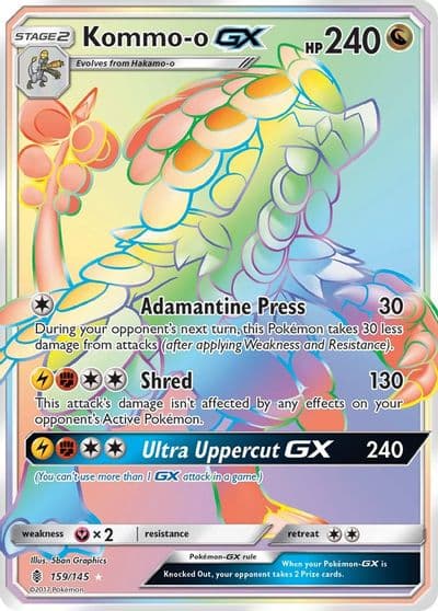 Kommo-o GX (Secret) SM - Guardians Rising Pokemon card