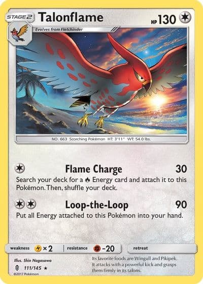 Talonflame SM - Guardians Rising Pokemon card