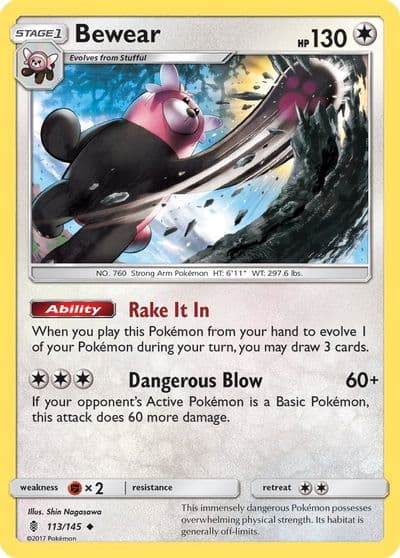 Bewear SM - Guardians Rising Pokemon card
