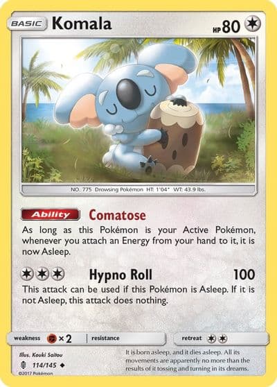 Komala SM - Guardians Rising Pokemon card