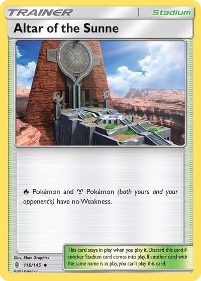 Altar of the Sunne SM - Guardians Rising Pokemon card