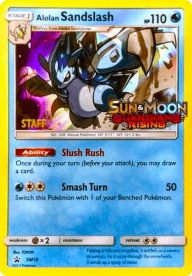 Alolan Sandslash - SM18 (Prerelease) [Staff] SM Promos Pokemon card