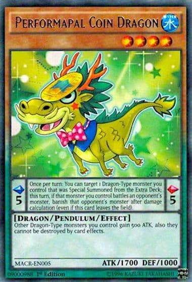 Performapal Coin Dragon Maximum Crisis Yu-Gi-Oh! card