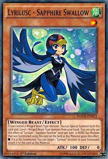 Lyrilusc Sapphire Swallow Maximum Crisis Yu-Gi-Oh! card