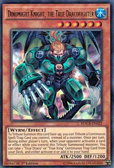 Dinomight Knight the True Dracofighter Maximum Crisis Yu-Gi-Oh! card
