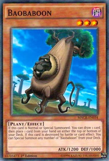 Baobaboon Maximum Crisis Yu-Gi-Oh! card