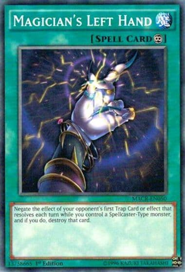 Magicians Left Hand Maximum Crisis Yu-Gi-Oh! card