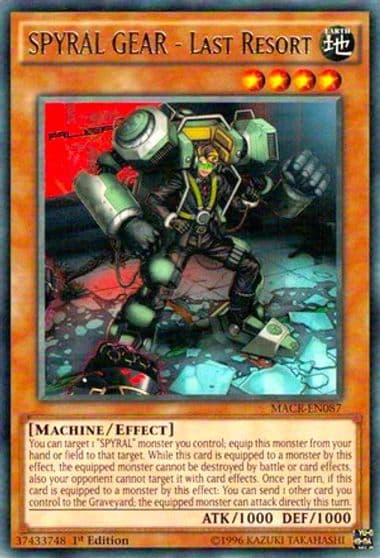 SPYRAL GEAR Last Resort Maximum Crisis Yu-Gi-Oh! card
