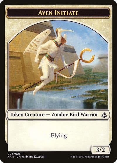 Aven Initiate Snake Double Sided Token Amonkhet Magic card