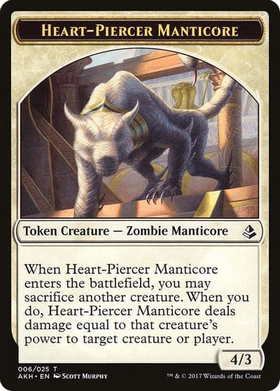 Heart Piercer Manticore Warrior Double Sided Token Amonkhet Magic card