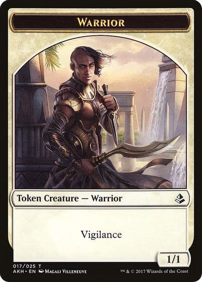 Warrior Labyrinth Guardian Double Sided Token Amonkhet Magic card