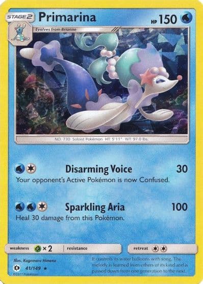 Primarina (Cracked Ice Holo) Deck Exclusives Pokemon card