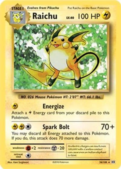Raichu (XY Evolutions) Deck Exclusives Pokemon card