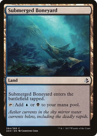 Submerged Boneyard Amonkhet Magic card
