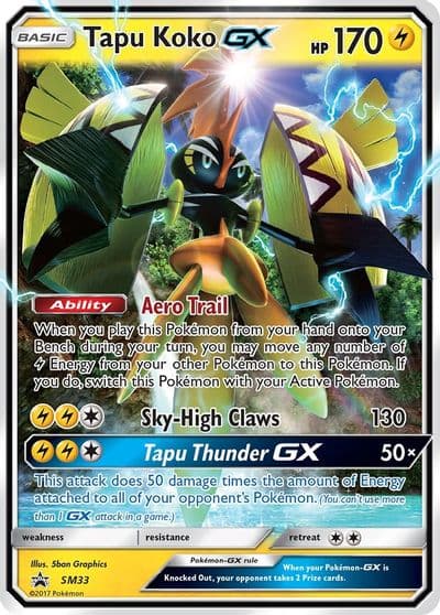 Tapu Koko GX - SM33 SM Promos Pokemon card