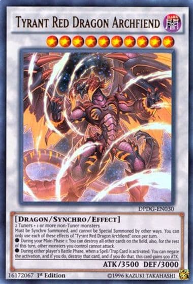 Tyrant Red Dragon Archfiend Duelist Pack: Dimensional Guardians Yu-Gi-Oh! card
