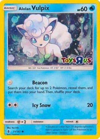 Alolan Vulpix (Toys R Us Promo) Miscellaneous Cards & Products Pokemon card