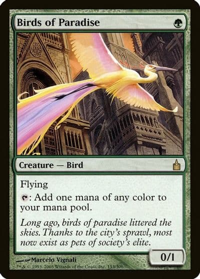 Birds of Paradise Ravnica: City of Guilds Magic card