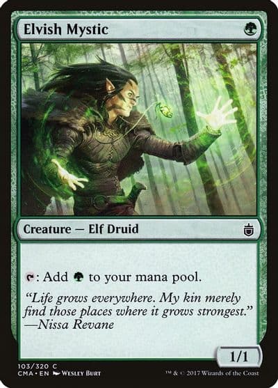 Elvish Mystic Commander Anthology Magic card