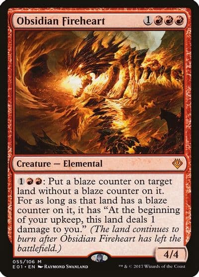 Obsidian Fireheart Archenemy: Nicol Bolas Magic card