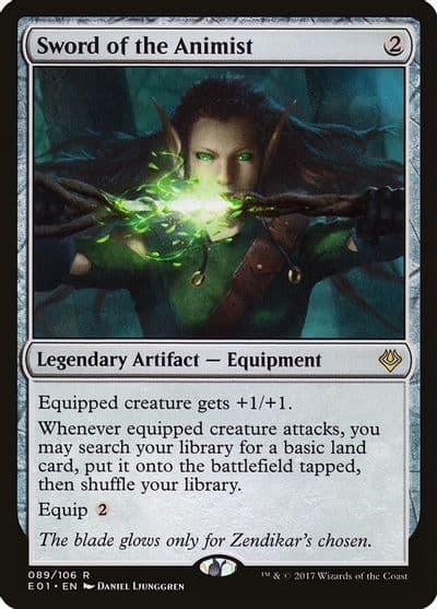 Sword of the Animist Archenemy: Nicol Bolas Magic card