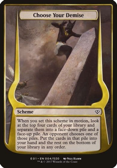 Choose Your Demise Archenemy Nicol Bolas Oversize Cards Magic card