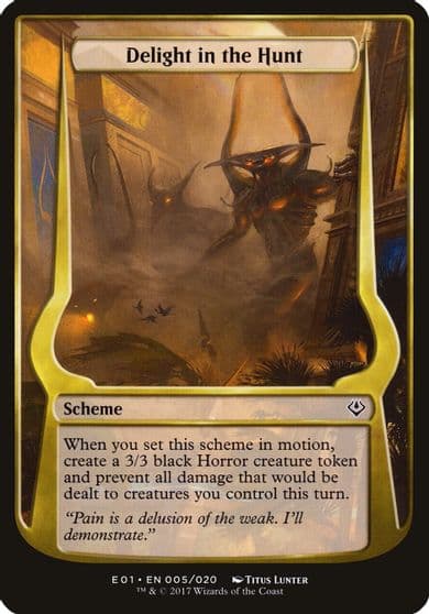 Delight in the Hunt Archenemy Nicol Bolas Oversize Cards Magic card